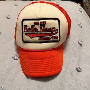 Red and White Baseball Cap